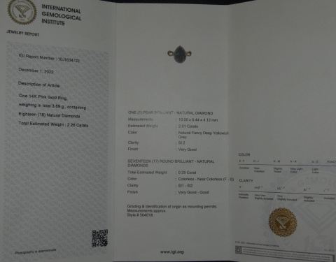 Pierścionek 2,01ct + 0,25ct Pierścionek 2,01ct + 0,25ct