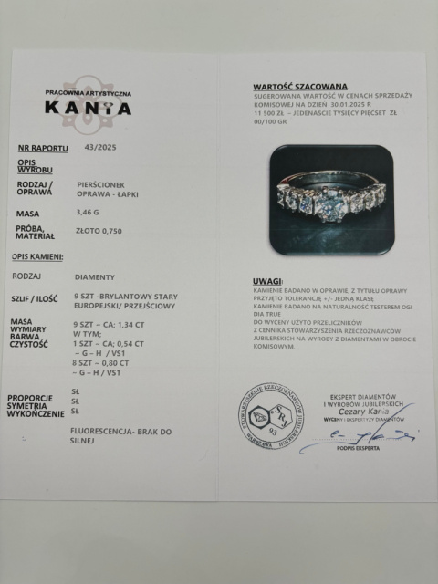 Pierścionek 0,54ct + 0,80ct Pierścionek 0,54ct + 0,80ct