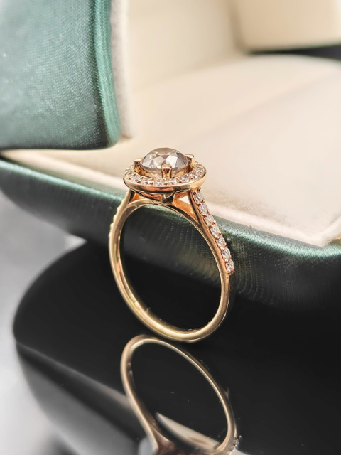 Pierścionek 0,94ct + 0,37ct