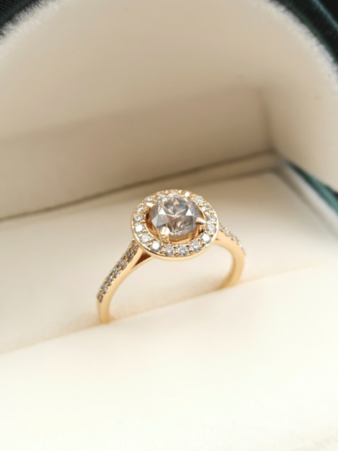 Pierścionek 0,94ct + 0,37ct