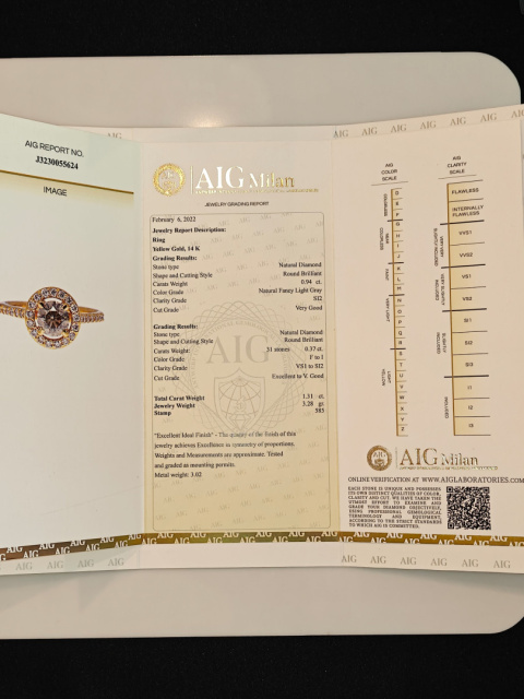 Pierścionek 0,94ct + 0,37ct