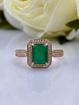 Pierścionek 1,45ct + 0,19ct