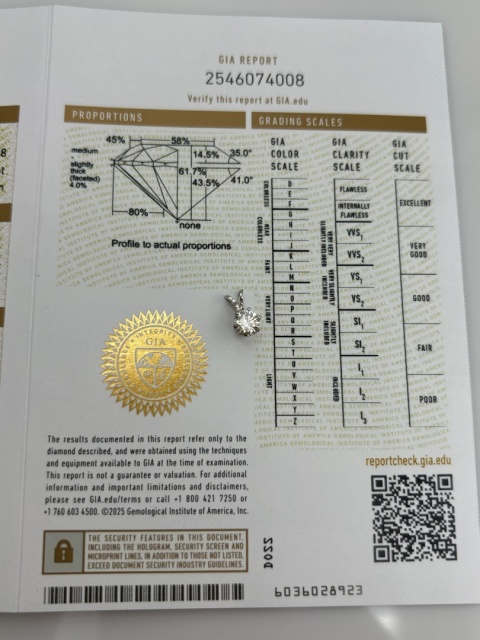 Zawieszka 0,50ct I/VS2