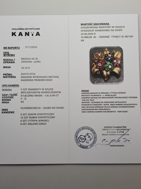 Brosza 0,40ct