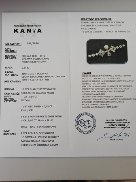 Brosza 0,95ct