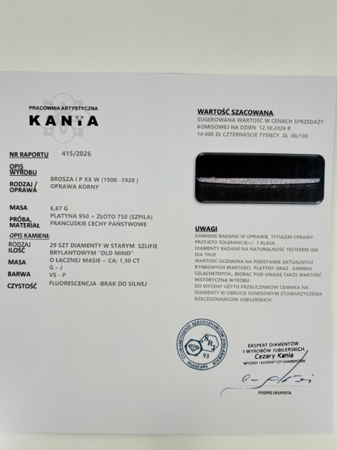 Brosza / Agrafka 1,30ct