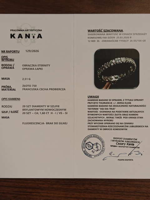 Obrączka / Eternity 1,60ct