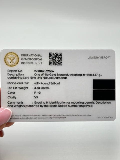 Bransoletka tenisowa 3,38ct
