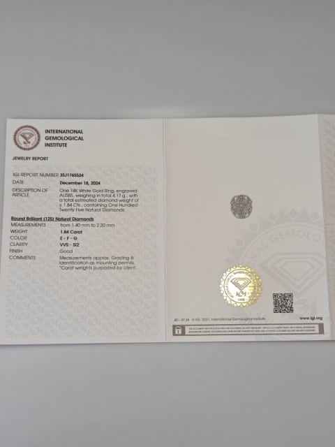 Pierścionek 1,84ct