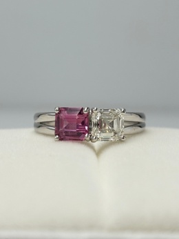 Pierścionek 2 x 1ct GIA