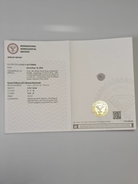 Pierścionek 2,5ct