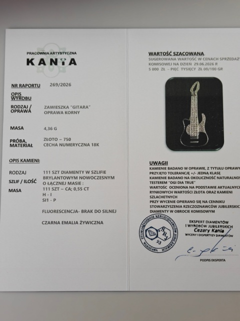 Zawieszka Gitara